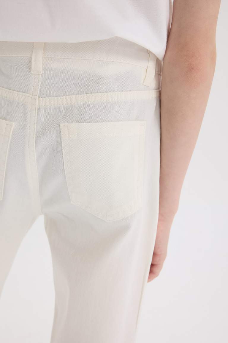 Pantalon droit en gabardine pour garçon