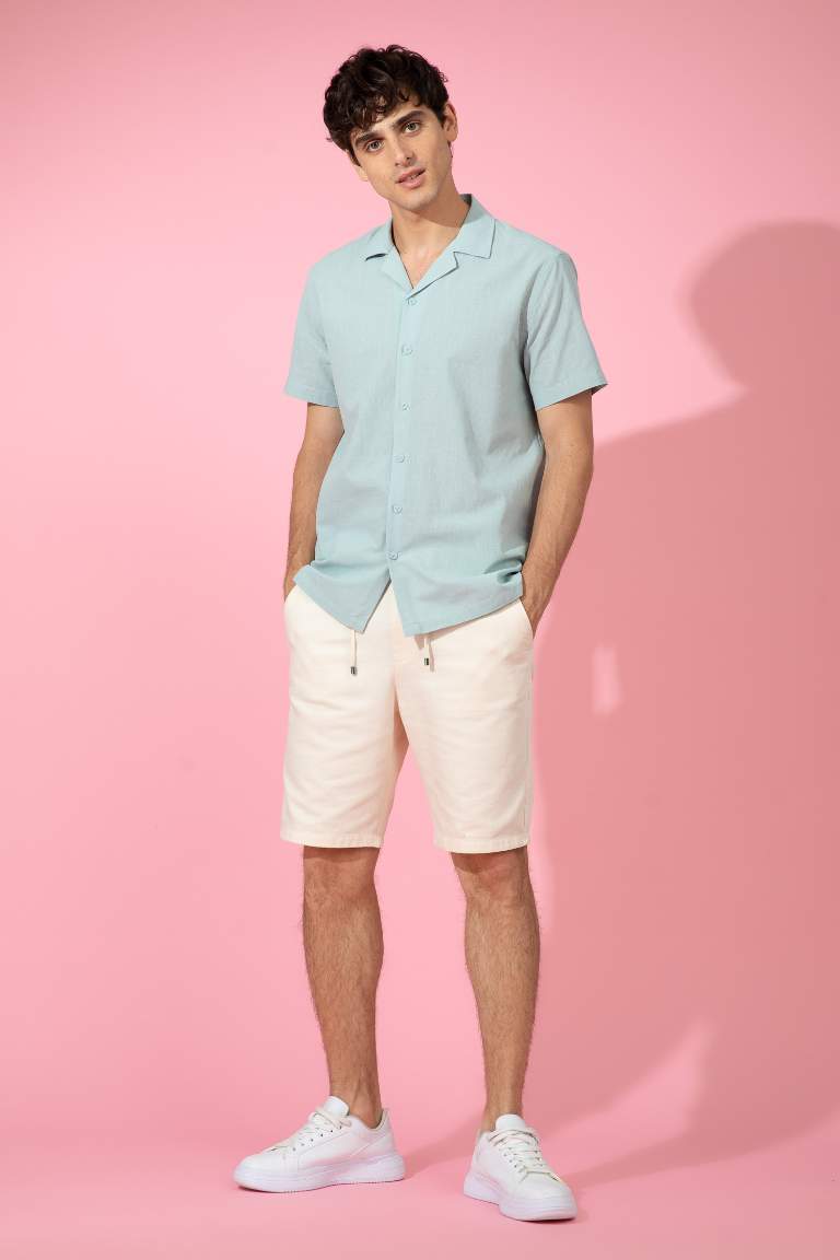 Regular Fit Cotton Bermuda Shorts
