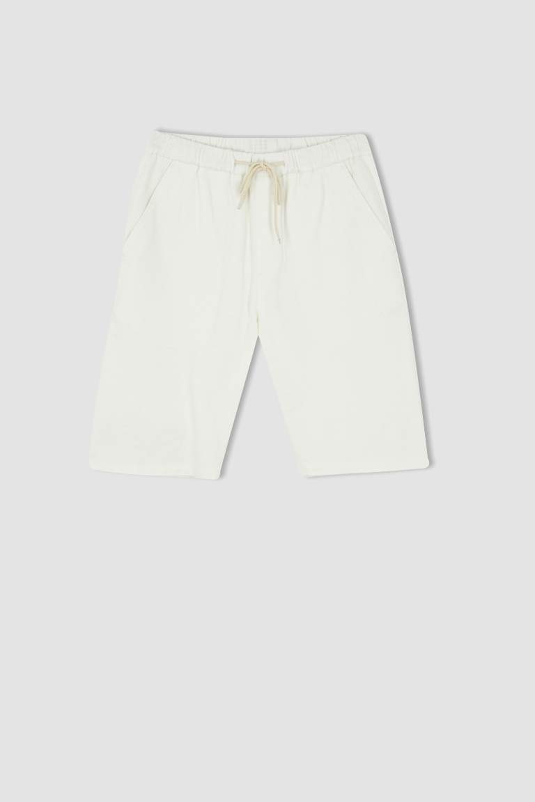 Regular Fit Cotton Bermuda Shorts