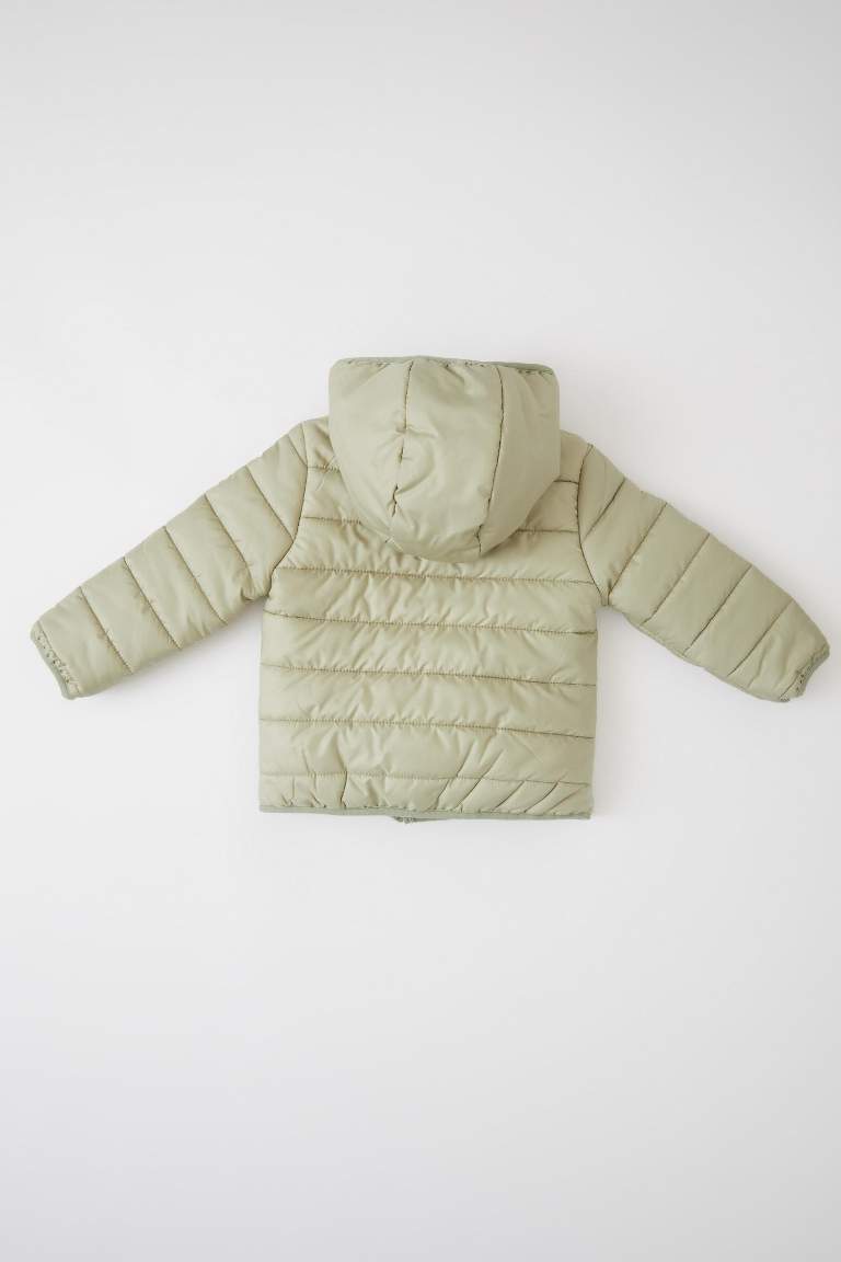Baby Boy Hooded Fleece Lined Puffer Jacket