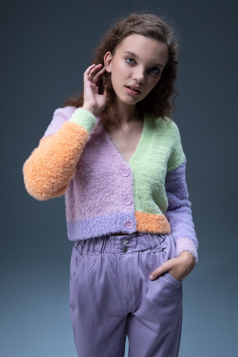 Cardigan Zara Rose Boutonné - Taille 5-6 Ans, Manches Longues - Occasion Très Bon état