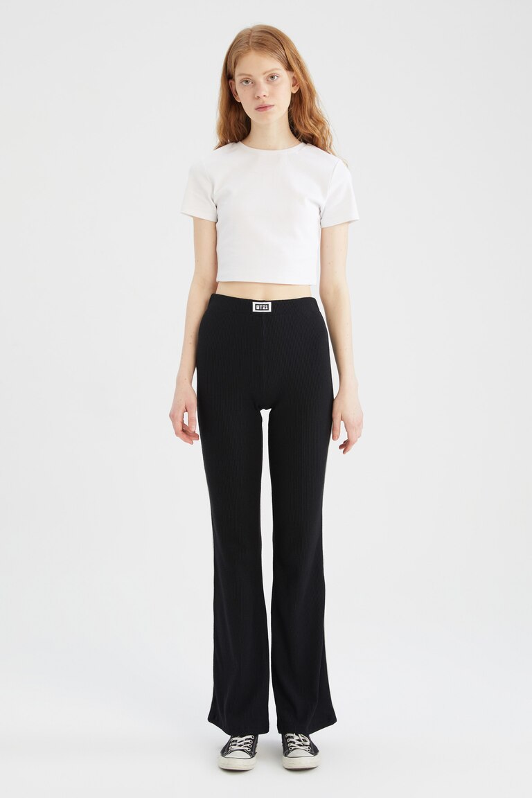 Pantalon Survêtement Femme Jambe Large - Taille Haute élastique, Léger, Avec Poches - Polyester/viscose/élasthanne - Détente, Loisirs