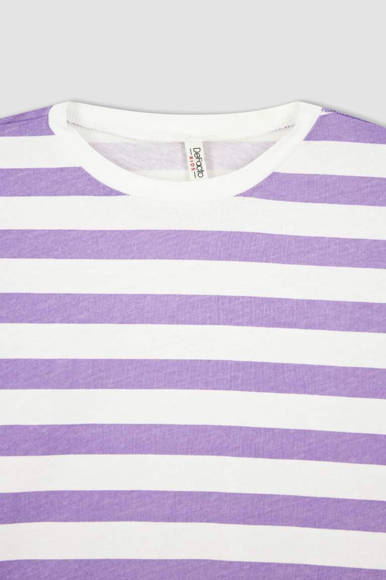 Girl Regular Fit Striped Short Sleeve T-Shirt