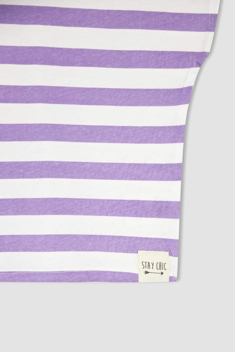 Girl Regular Fit Striped Short Sleeve T-Shirt