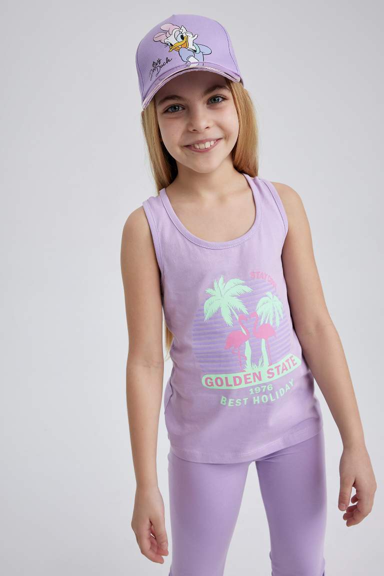 Girl Regular Fit Slogan Print Vest