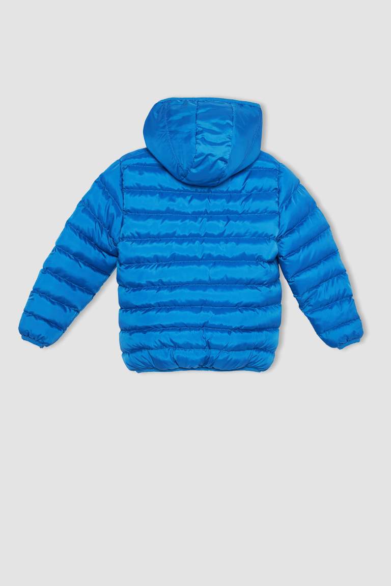Boy Hooded Fleece Lined Puffer Jacket