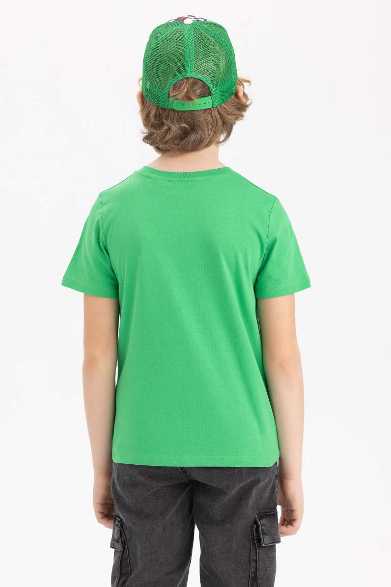 Erkek Çocuk Minecraft Regular Fit Bisiklet Yaka Kısa Kollu Tişört