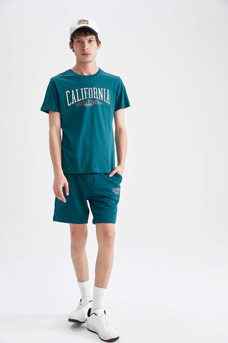 Slim Fit Short Sleeve California Print T-Shirt