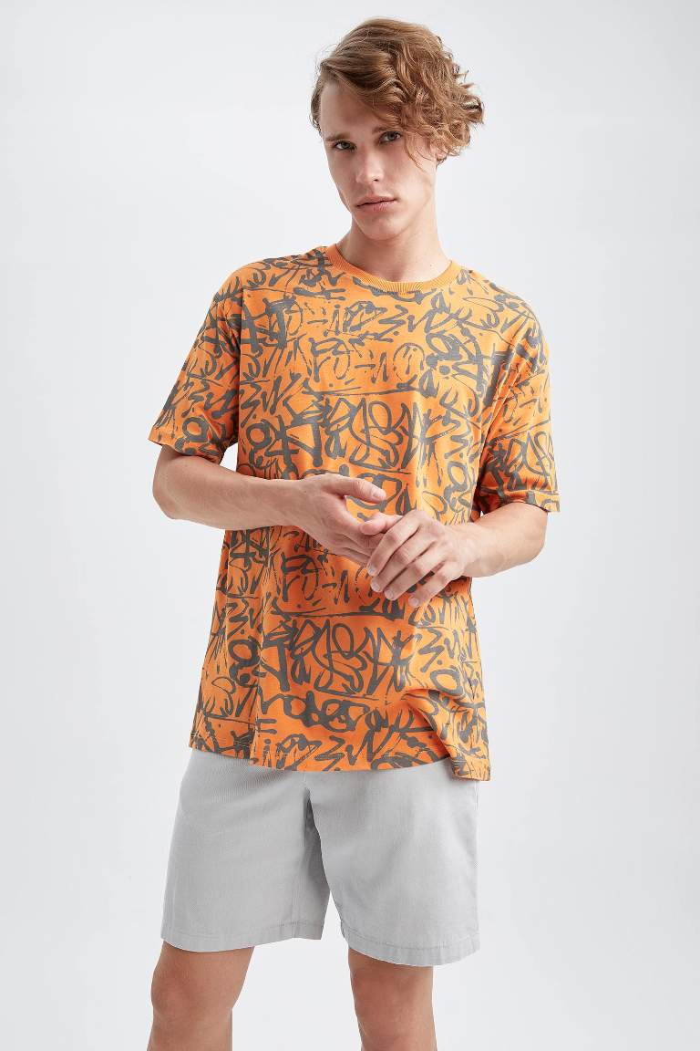 Boxy Fit Short Sleeve Printed T-Shirt