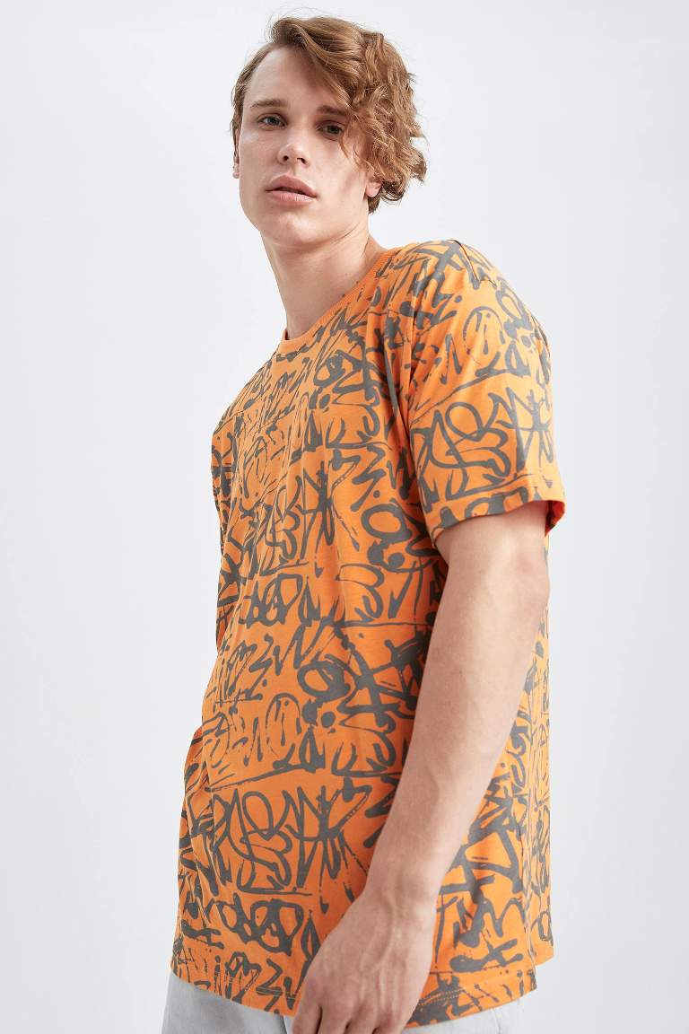 Boxy Fit Short Sleeve Printed T-Shirt