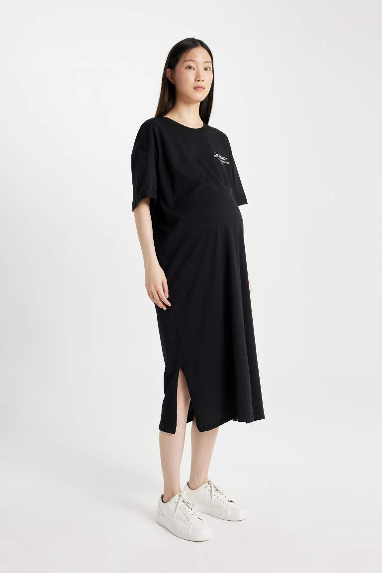 Regular Fit Midi Maternity Dress