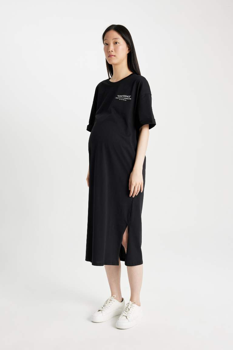 Regular Fit Midi Maternity Dress