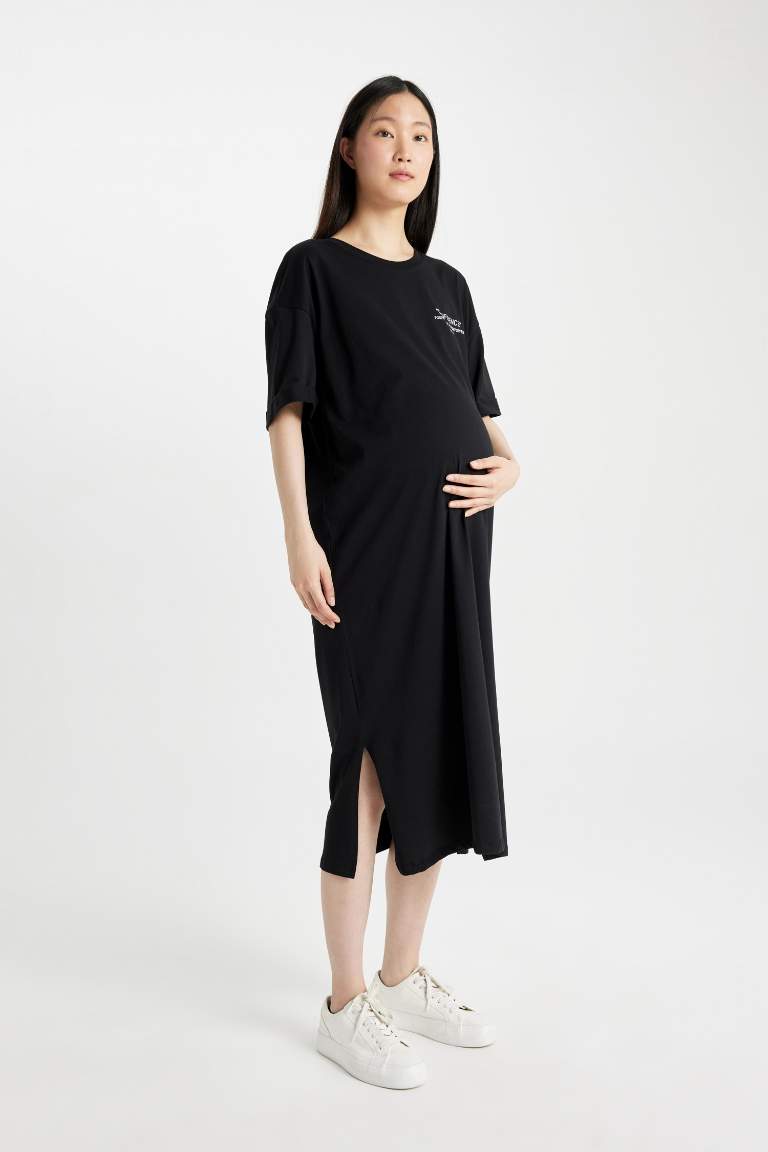 Regular Fit Midi Maternity Dress