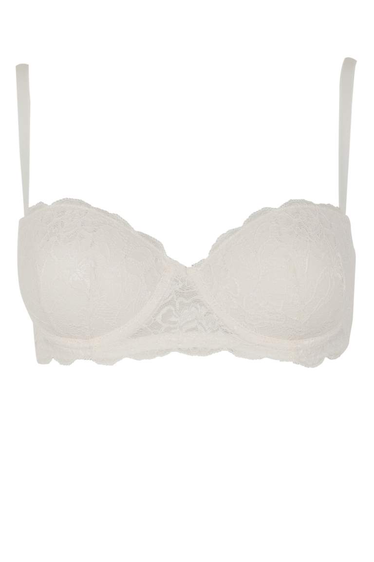 Padded Strapless Lace Bra