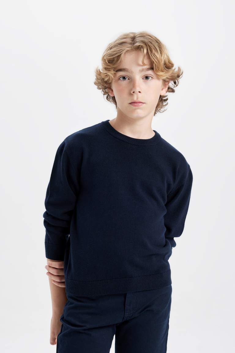 Boy Slim Fit Crew Neck Pullover