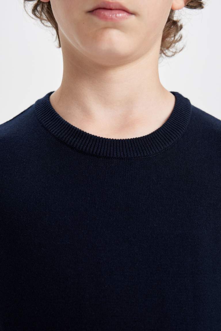 Pull Slim à col rond pour garçons