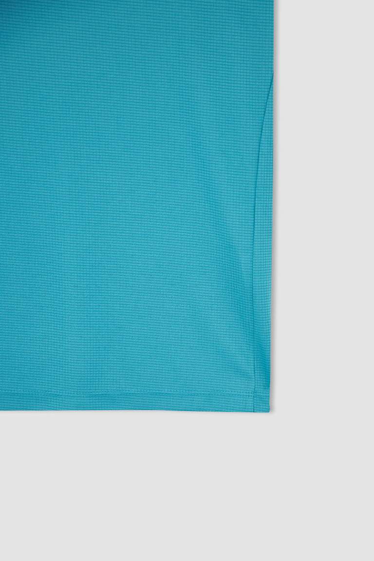 DeFactoFit Slim Fit Bisiklet Yaka Sporcu Ağır Kumaş Tişört