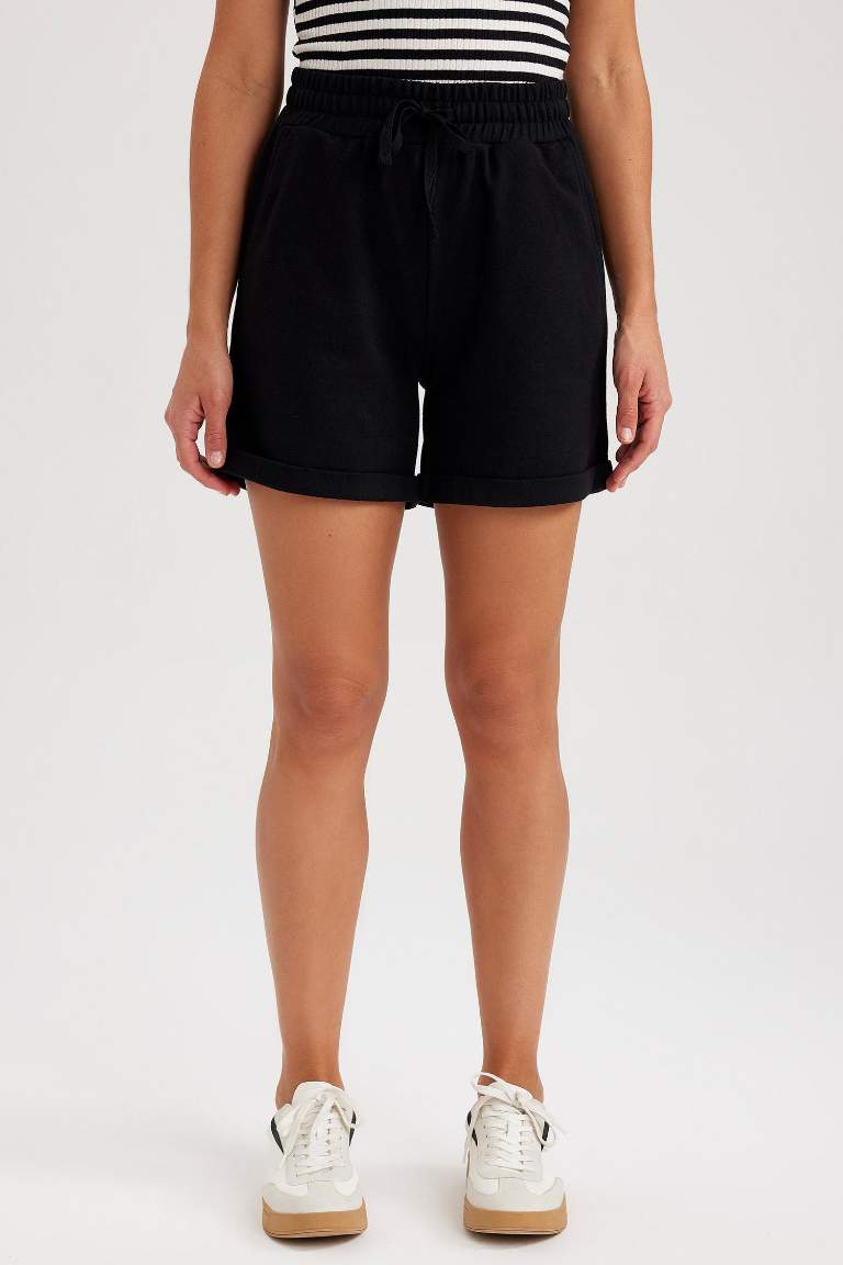 Regular Fit Elasticated Waist Mini Short