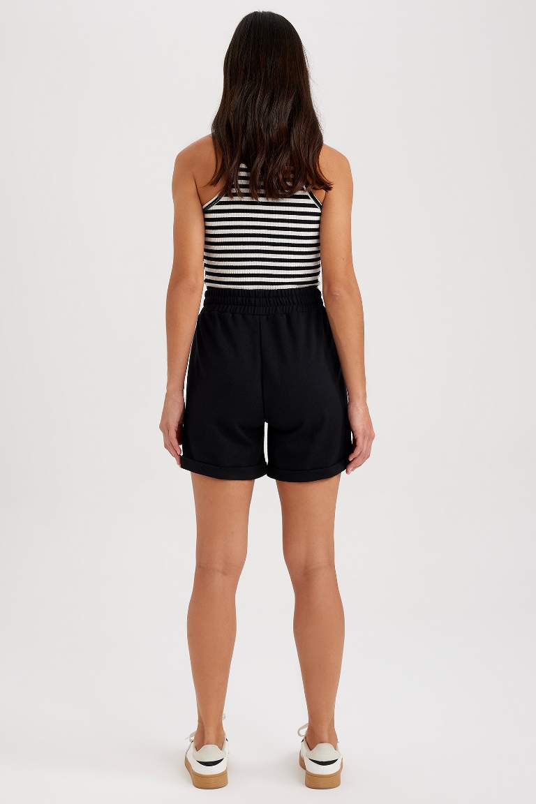 Regular Fit Elasticated Waist Mini Short