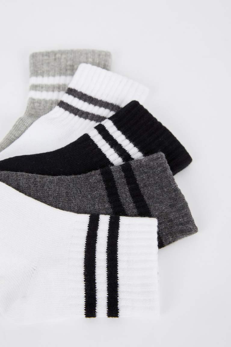 Lot de 5 chaussettes longues pour bébé garçon avec semelles antidérapantes