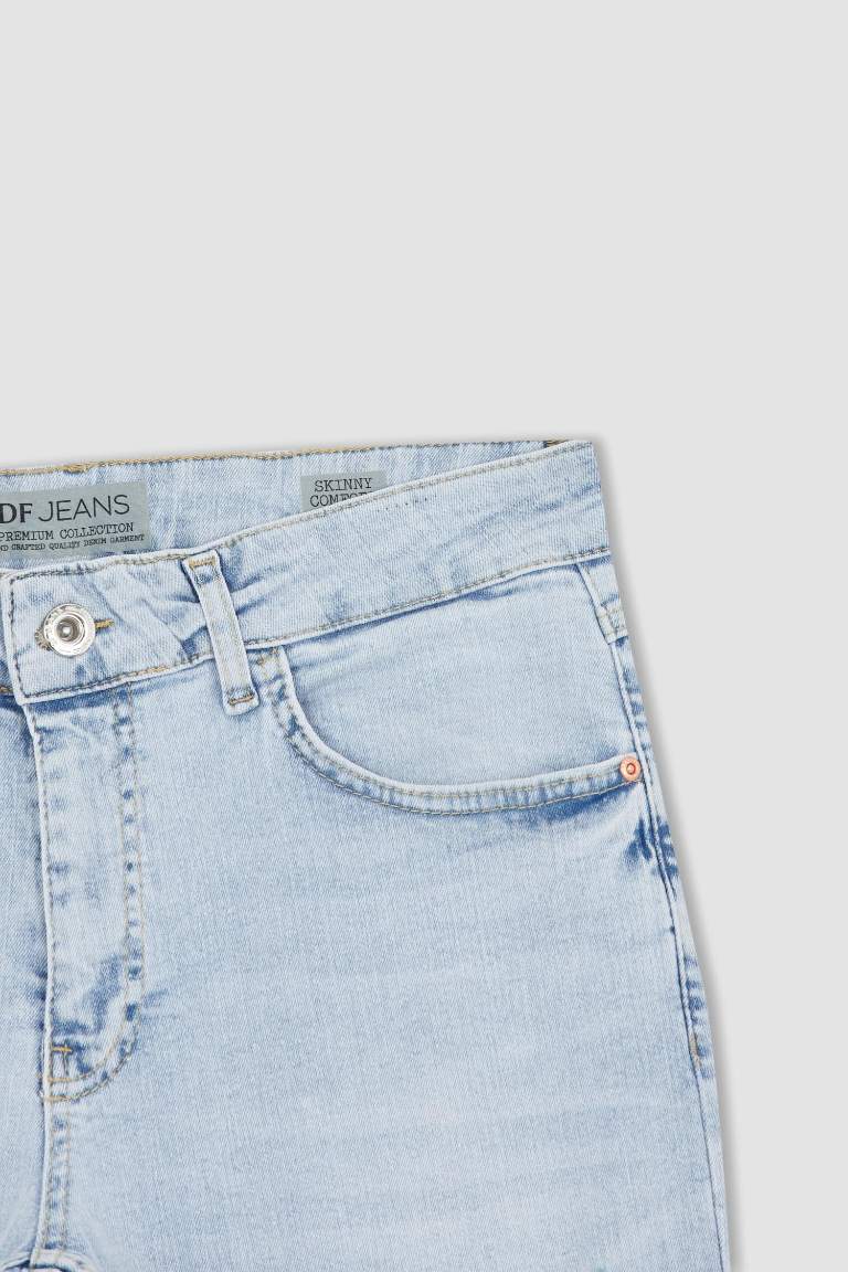 Skinny Comfort Fit Normal Waist Slim Leg Jeans