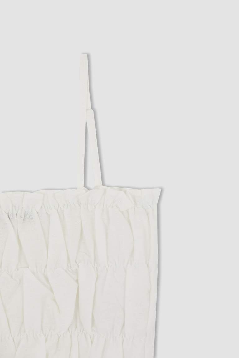 Crop Strapless Sleeveless Blouse
