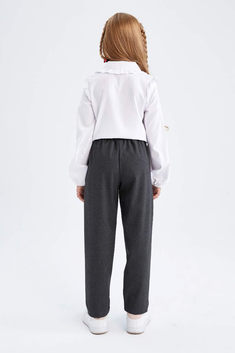 Girl's Anthracite School Trousers