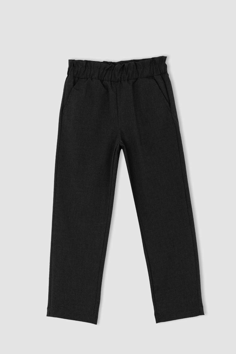 Girl's Anthracite School Trousers