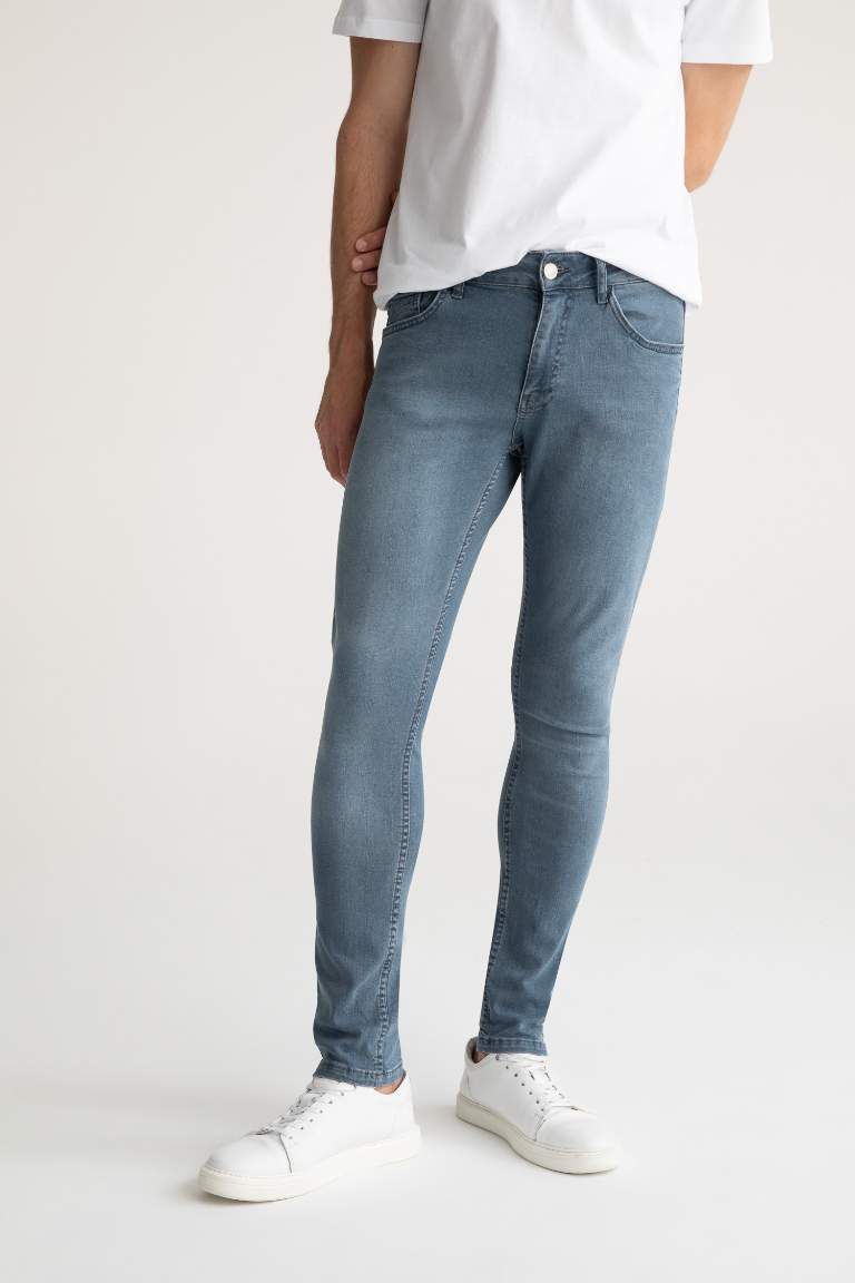 Carlo Skinny Fit Ekstra Dar Kalıp Normal Bel Ekstra Dar Paça Jean Pantolon