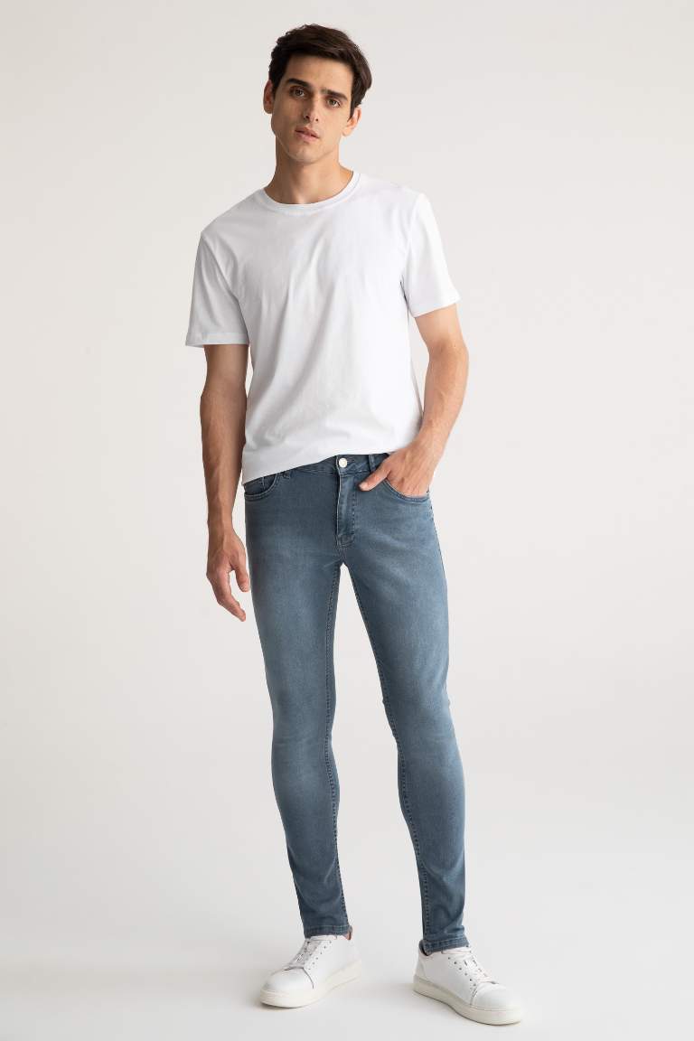 Carlo Skinny Fit Ekstra Dar Kalıp Normal Bel Ekstra Dar Paça Jean Pantolon