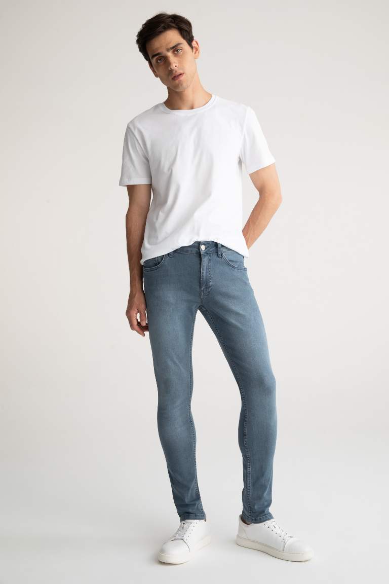 Carlo Skinny Fit Ekstra Dar Kalıp Normal Bel Ekstra Dar Paça Jean Pantolon