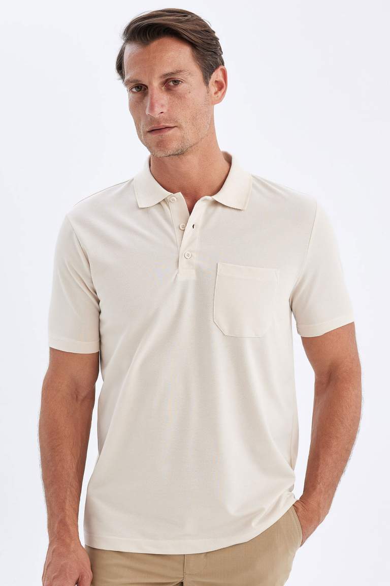 Regular Fit Short Sleeve Pique Polo T-Shirt