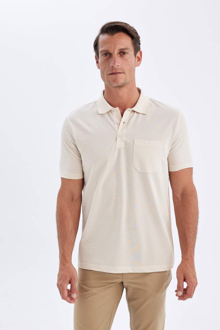 Regular Fit Short Sleeve Pique Polo T-Shirt