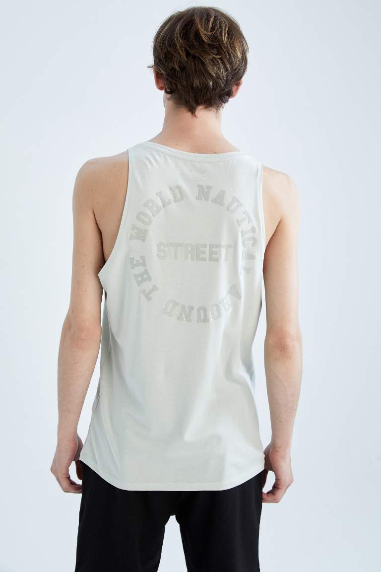 Slim Fit Crew Neck Strappy Tank Top