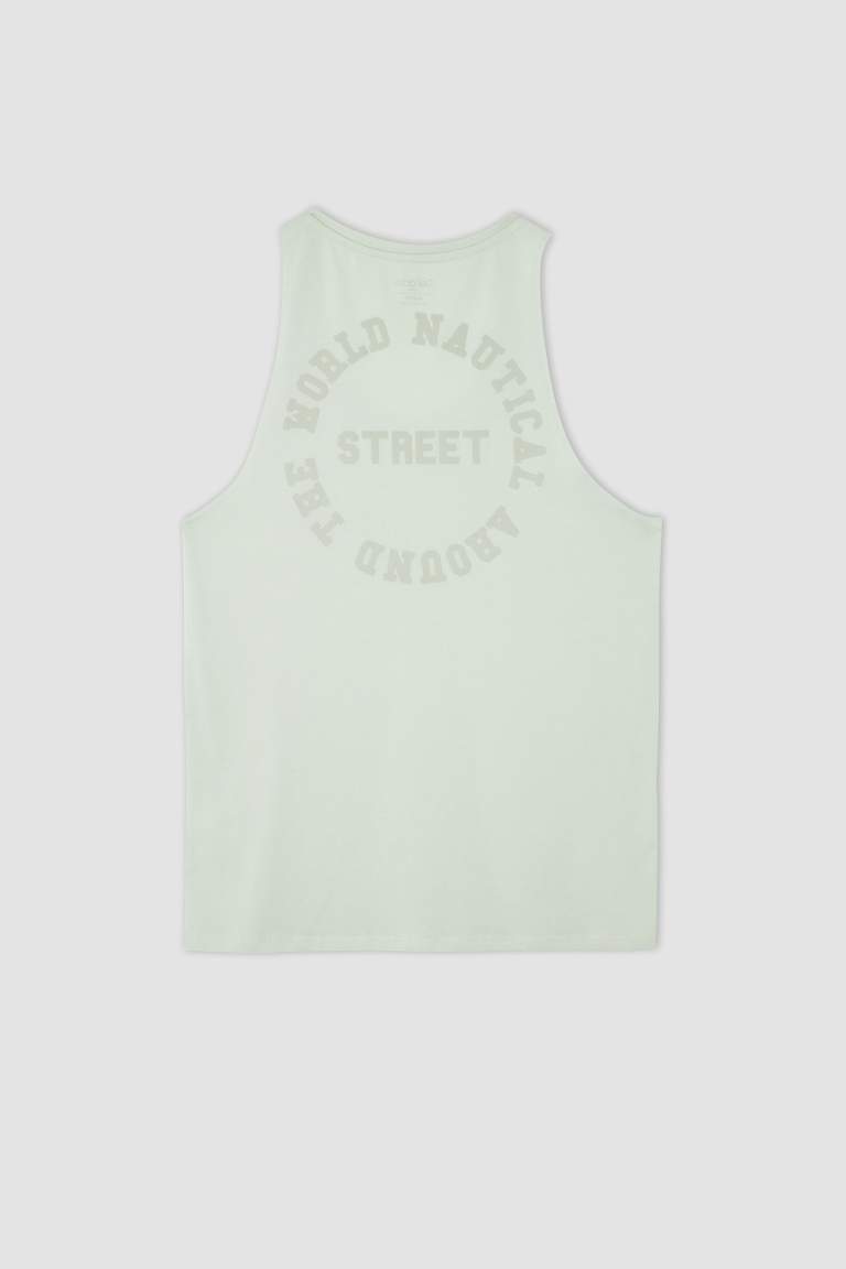 Slim Fit Crew Neck Strappy Tank Top