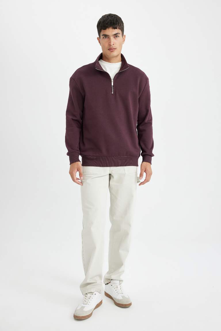 Comfort Regular Fit Casual Thick Basic Sweatshirt