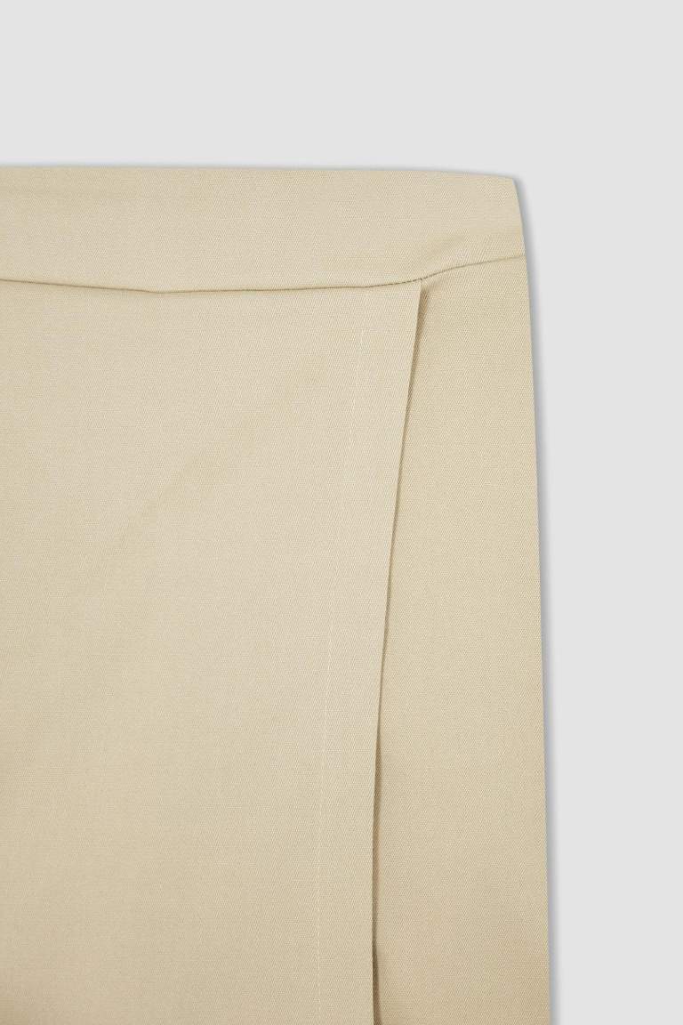 Jupe-short en Twill Beige pour fille