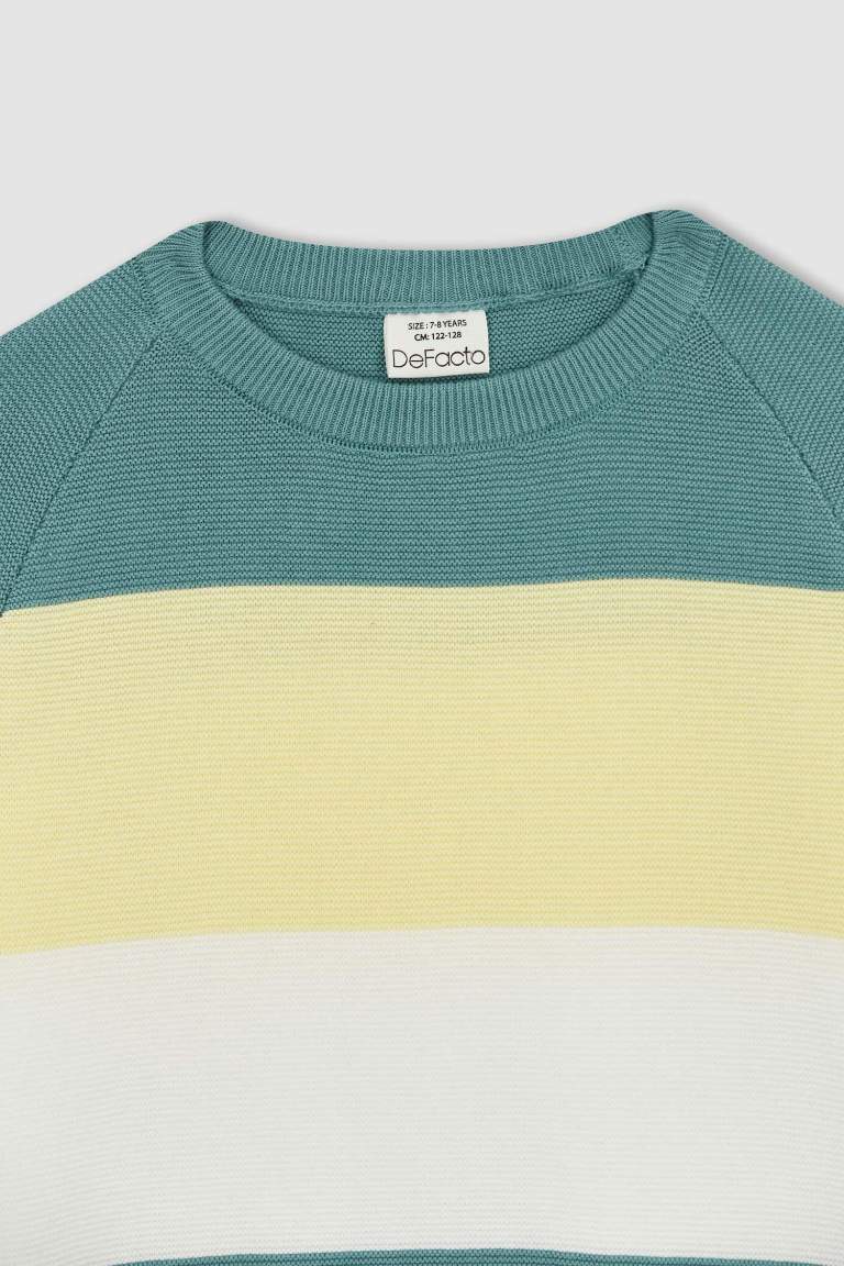 Pull-Over Coton Coupe Régulière Col Rond Pour Garçon