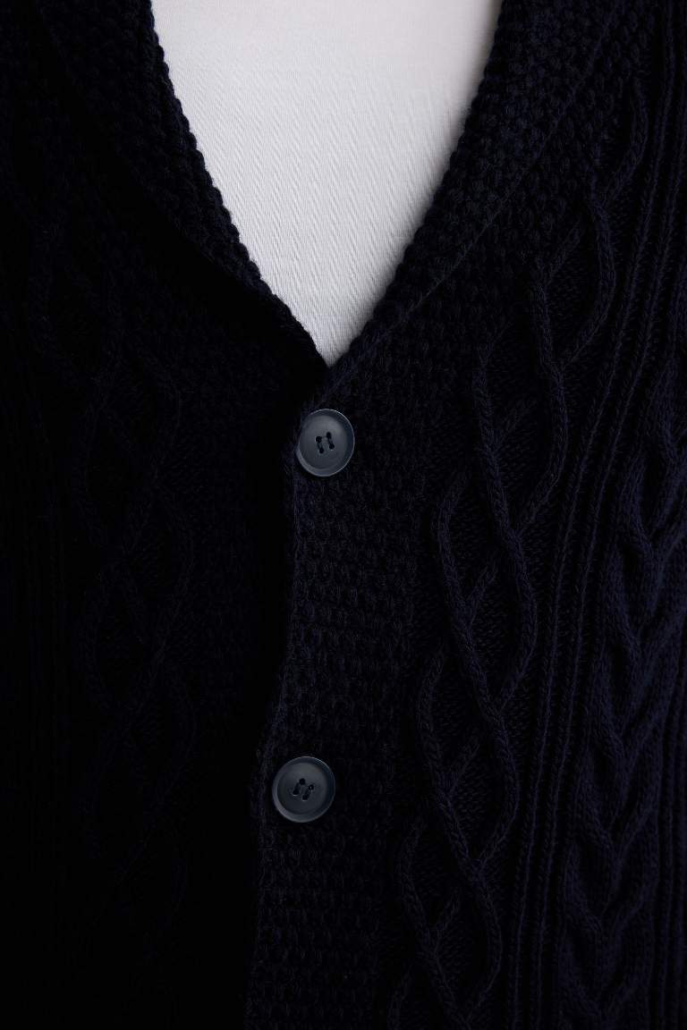 Standard Fit Shawl Collar Knitwear Cardigan