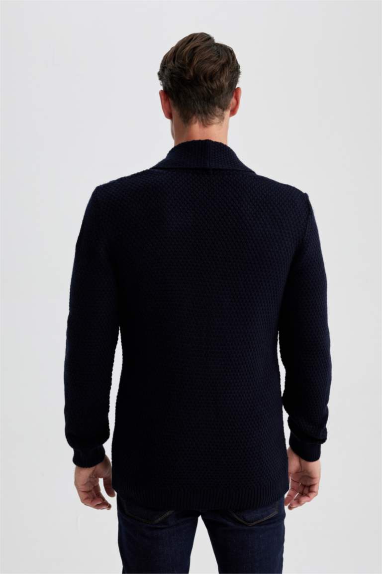 Standard Fit Shawl Collar Knitwear Cardigan