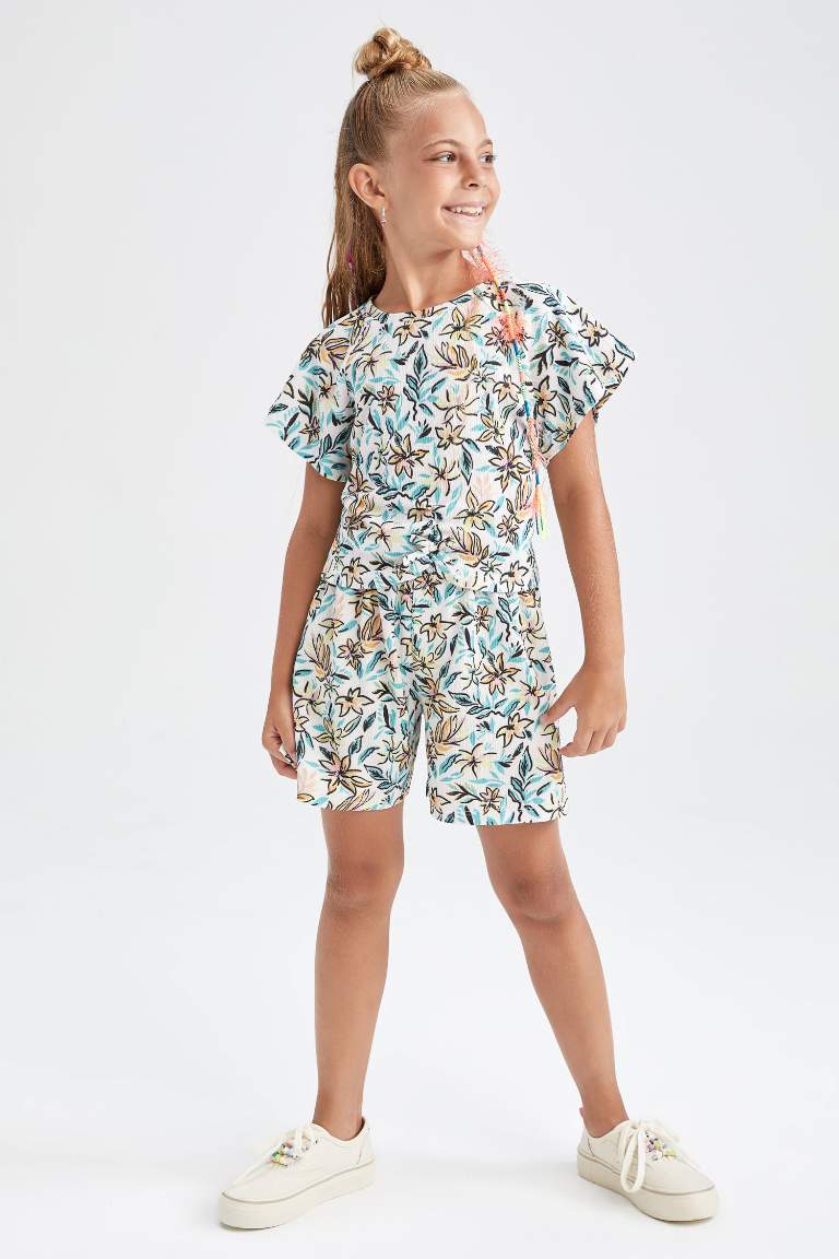 Girl Patterned Short Sleeve 2-Pack Set