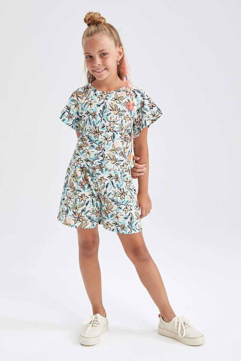 Girl Patterned Short Sleeve 2-Pack Set