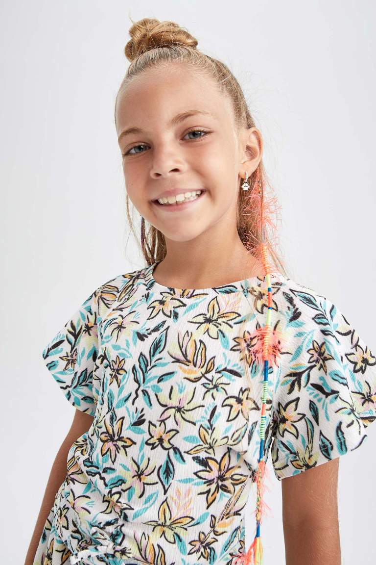 Girl Patterned Short Sleeve 2-Pack Set