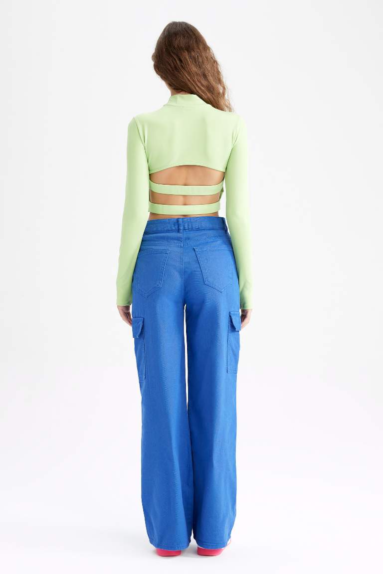 Брюки Wide Leg Cargo из габардина для женщин Coool