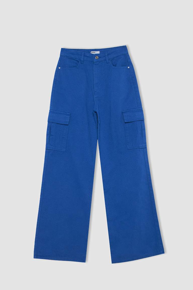 Брюки Wide Leg Cargo из габардина для женщин Coool