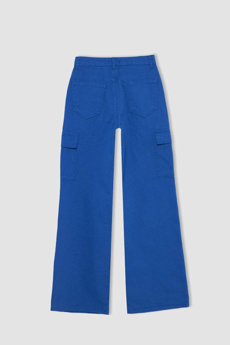 Брюки Wide Leg Cargo из габардина для женщин Coool
