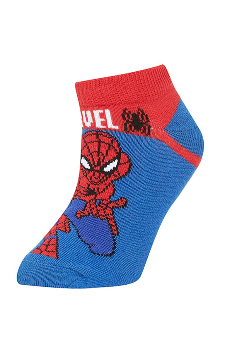Erkek Çocuk Marvel Spiderman 6'lı Pamuklu Patik Çorap