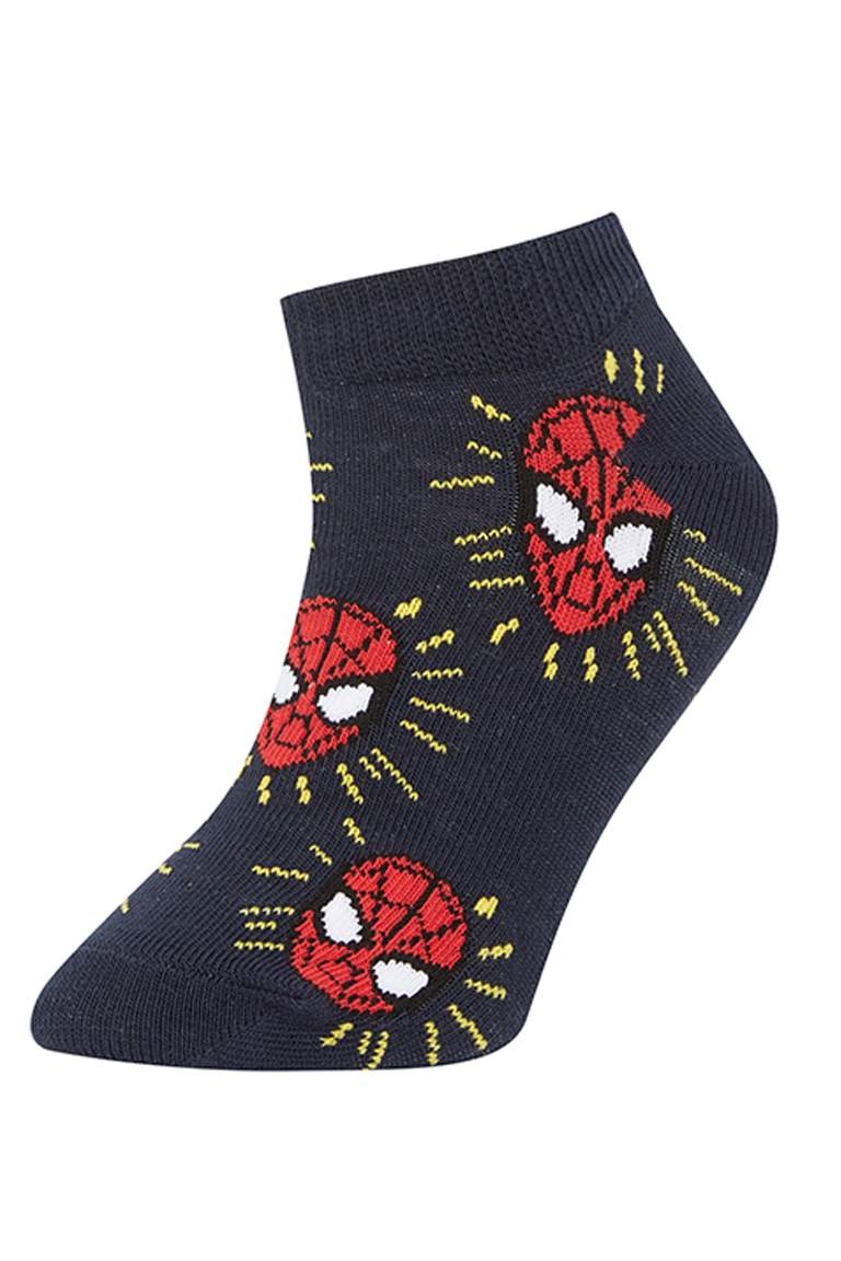 Erkek Çocuk Marvel Spiderman 6'lı Pamuklu Patik Çorap