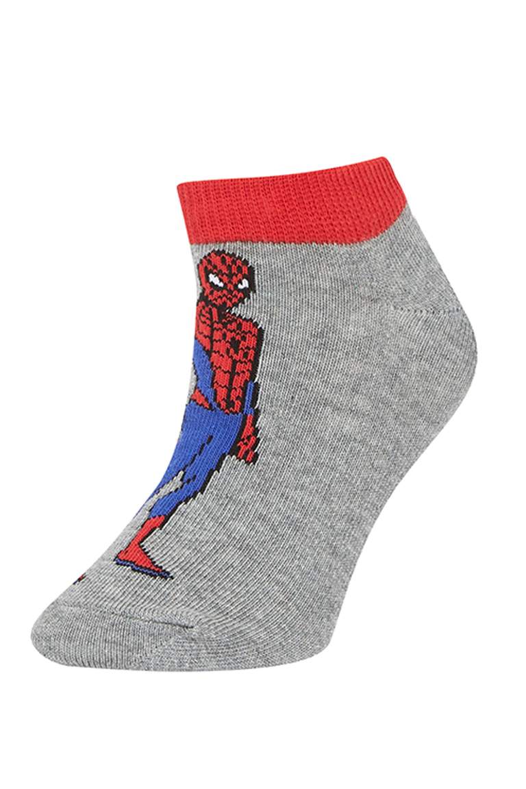 Erkek Çocuk Marvel Spiderman 6'lı Pamuklu Patik Çorap