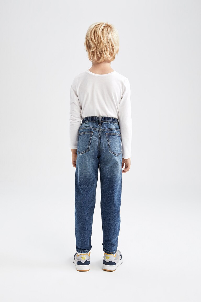 Jeans Baggy Garçons 5-14 Ans - Coupe Droite, Taille élastique, Denim Confortable Pour Un Style Décontracté